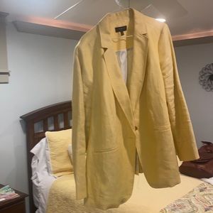 Yellow linen blazer 18w